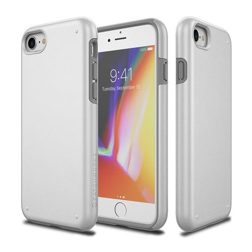 Patchworks, Patchworks Chroma Metalic Color Rugged Case iPhone 8 / 7 - Blanc