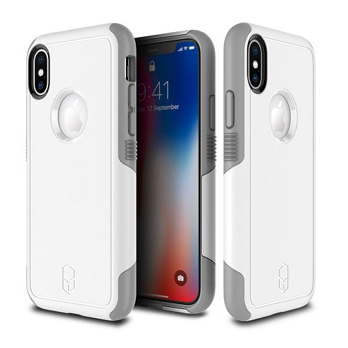 Patchworks, Patchworks Level Aegis Rugged Case pour iPhone X - Blanc / Gris