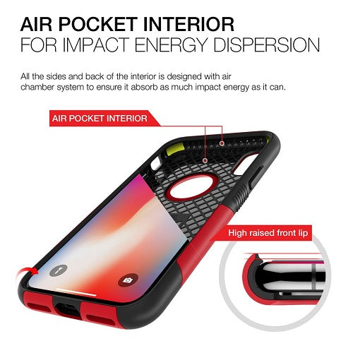 Patchworks, Patchworks Level Aegis Rugged Case pour iPhone X - Rouge / Noir