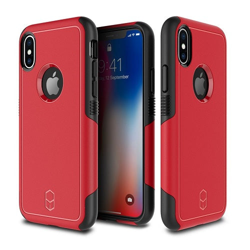 Patchworks, Patchworks Level Aegis Rugged Case pour iPhone X - Rouge / Noir