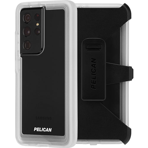 Pélican, Pelican Voyager Tough Rugged Case with Holster Galaxy S21 Ultra 5G 6.8 inch - Clair