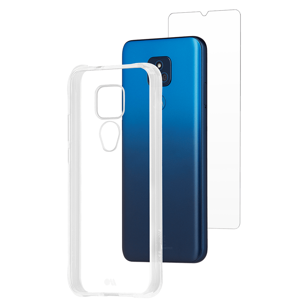 Case-Mate, Protection Pack étui solide et protection d'écran en verre pour Motorola Moto G Play