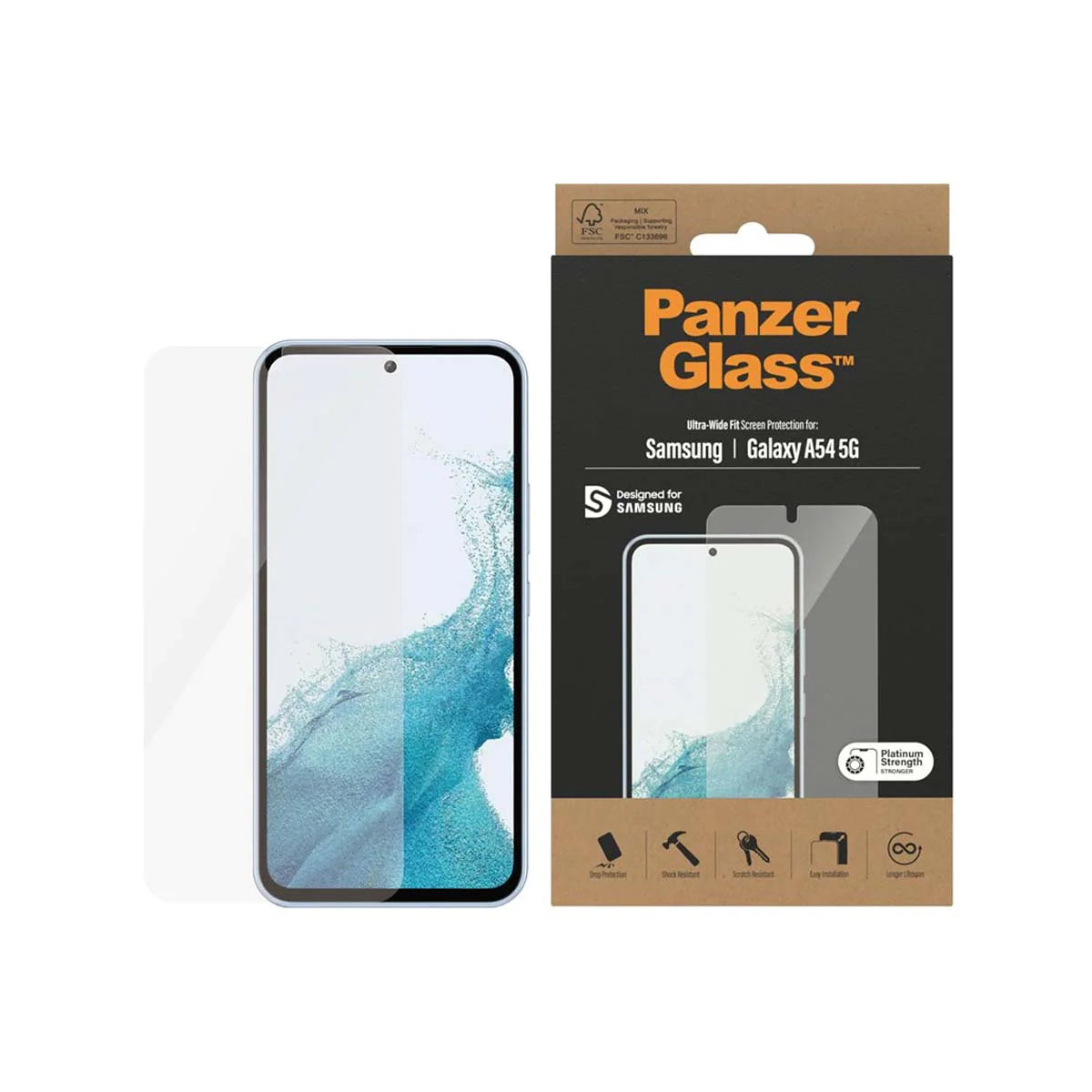 PanzerGlass, Protection d'écran Panzerglass Samsung A54 5G SM-A546 Clear - Platinum Strength