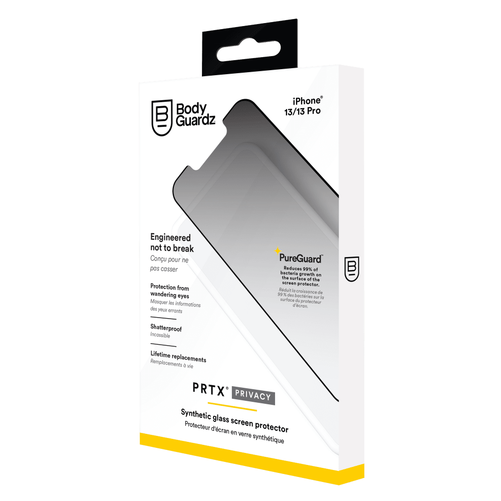 BodyGuardz, Protection d'écran en verre PRTX pour Apple iPhone 13 / 13 Pro