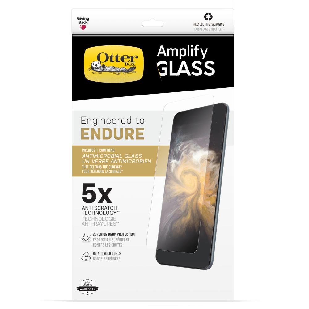 OtterBox, Protection d'écran en verre antimicrobien Amplify pour Apple iPhone 13 Pro Max