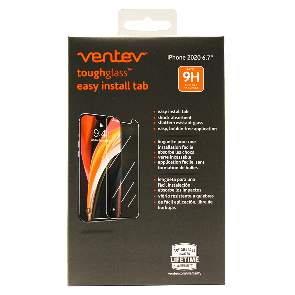 Ventev, Protection d'écran en verre trempé pour Apple iPhone 12 Pro Max Clair