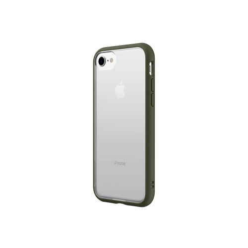 Bouclier de rhinocéros, RhinoShield Mod NX Bumper Case & Clear Backplate iPhone 8 / 7 / SE 2020 - Camo Green