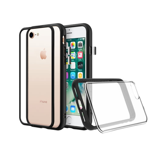 Bouclier de rhinocéros, RhinoShield Mod NX Bumper Case & Clear Backplate iPhone 8 / 7 / SE 2020 - Noir