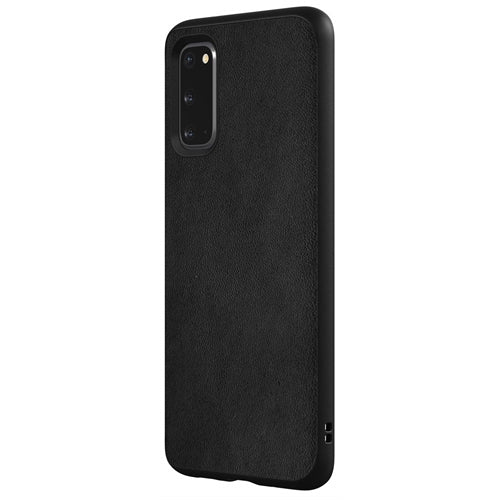 Bouclier de rhinocéros, RhinoShield SolidSuit Impact Resistance Case Samsung S20 - Cuir noir