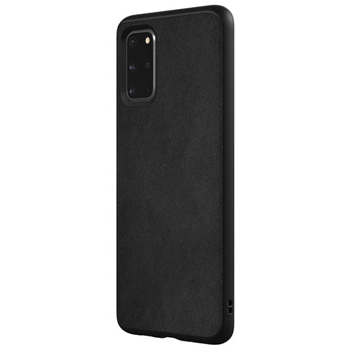 Bouclier de rhinocéros, RhinoShield SolidSuit Impact Resistance Case Samsung S20 Plus - Cuir noir