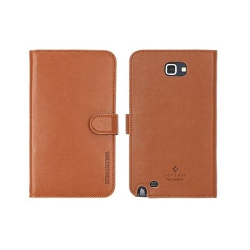 SGP, SGP Leather Wallet Case Valentinus Samsung Galaxy Note Brown