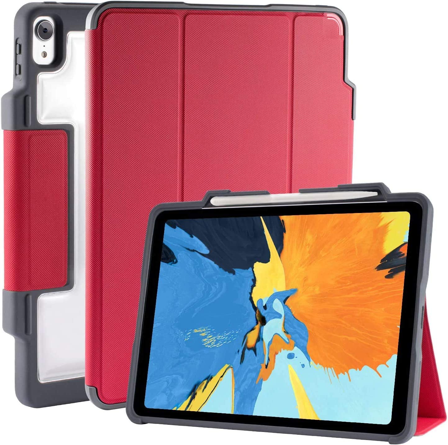 STM, STM Dux Plus Rugged Case pour iPad Pro 12.9 3rd Gen 2018 - Rouge