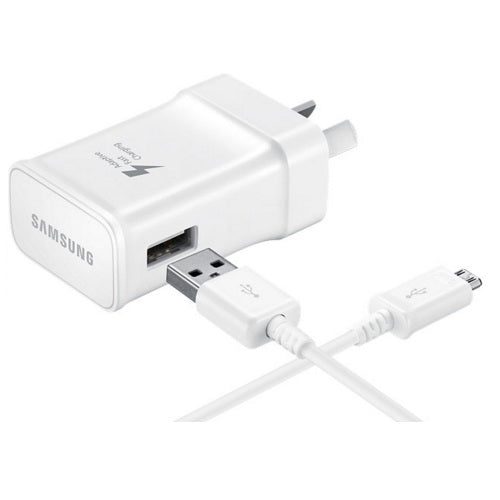 Samsung, Samsung AC Travel Wall Adaptor Fast Charger Micro USB 5v / 9v - White