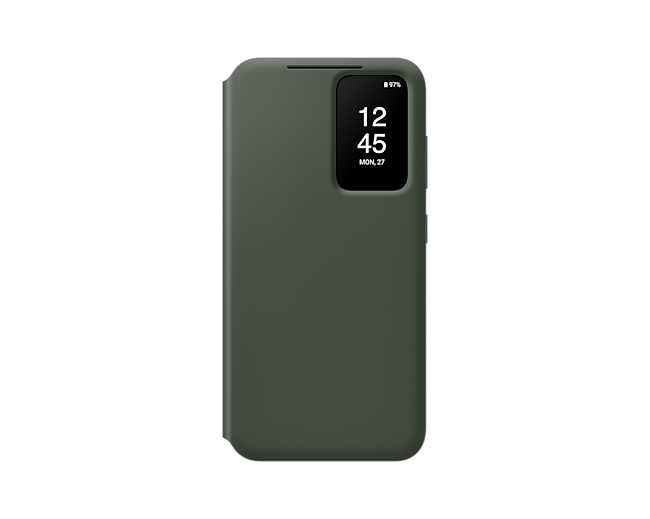 Samsung, Samsung Official Smart Clear View Wallet Case S23 Standard 6.1 inch - Khaki Green