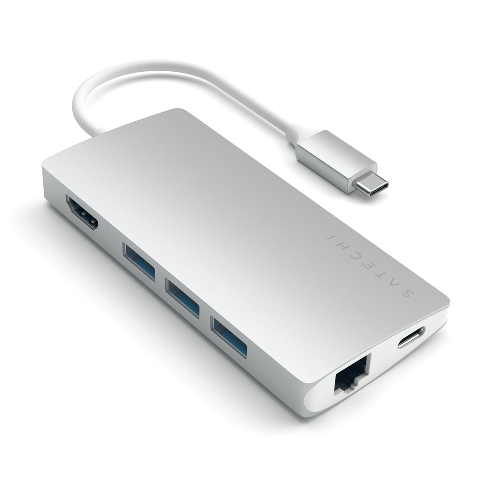 Satechi, Satechi Adaptateur multiport USB-C 4K HDMI avec Ethernet V2 (Argent)