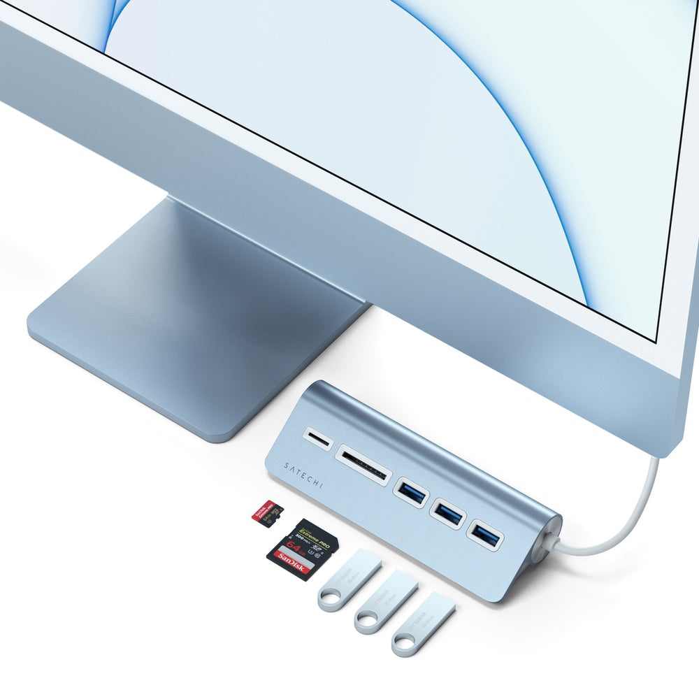 Satechi, Satechi Hub USB-C Combo pour ordinateur de bureau (bleu)