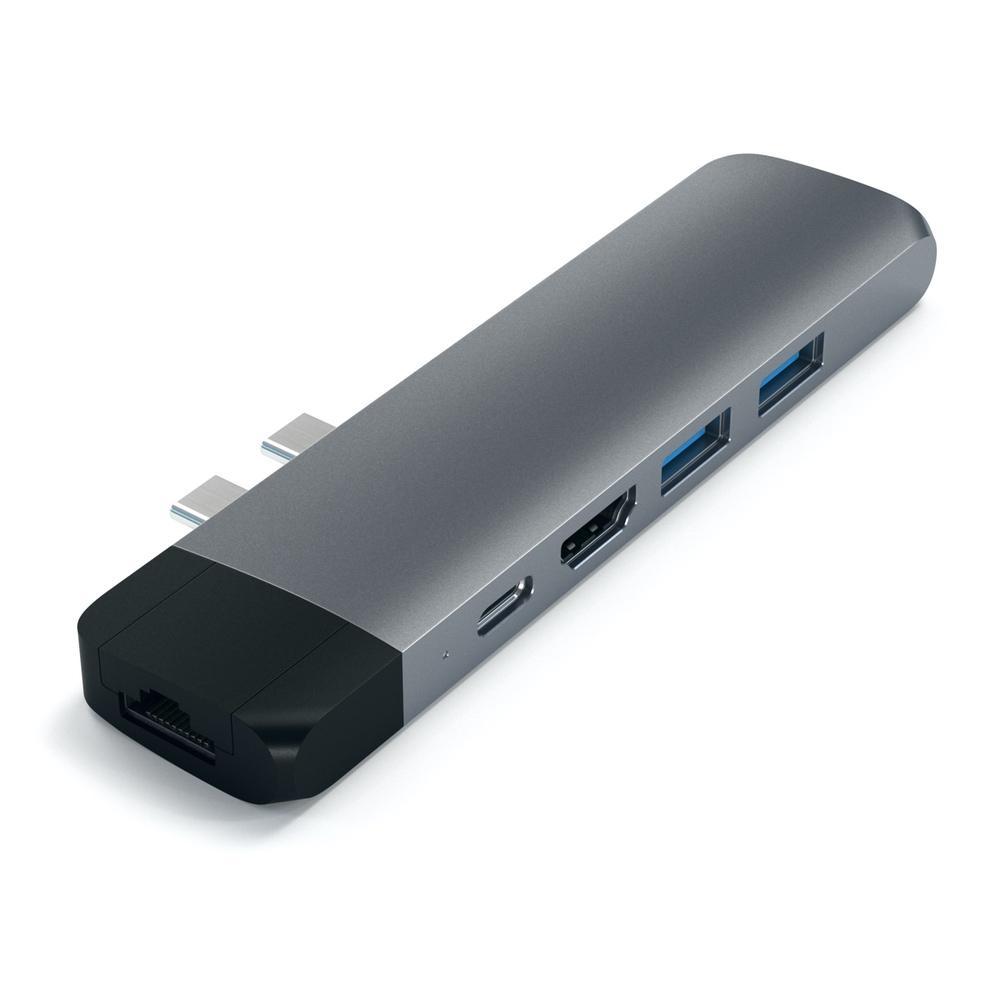 Satechi, Satechi Hub USB-C Pro avec Ethernet et HDMI 4K - Gris Espace