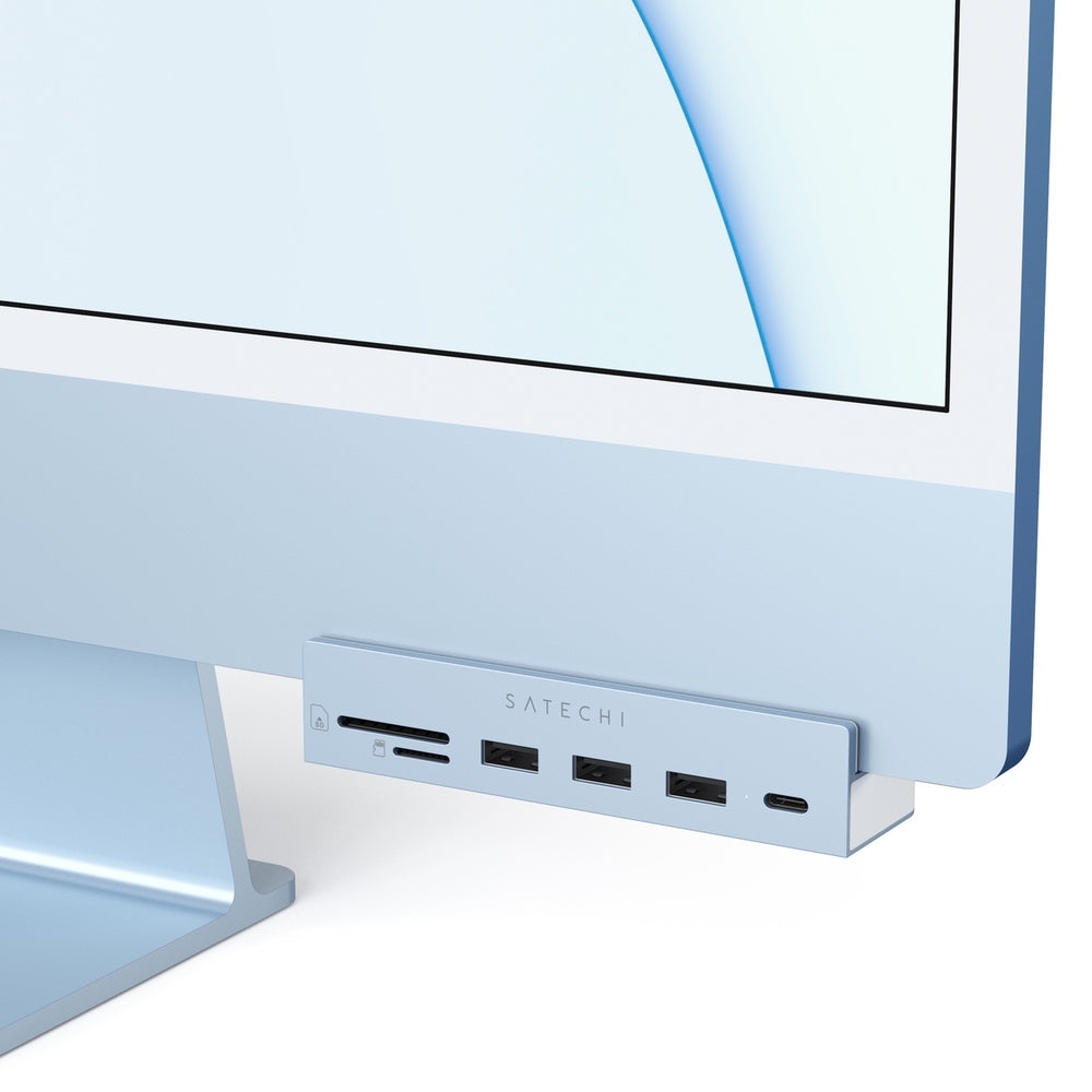 Satechi, Satechi Hub à pince USB-C pour iMac 24 pouces (bleu)