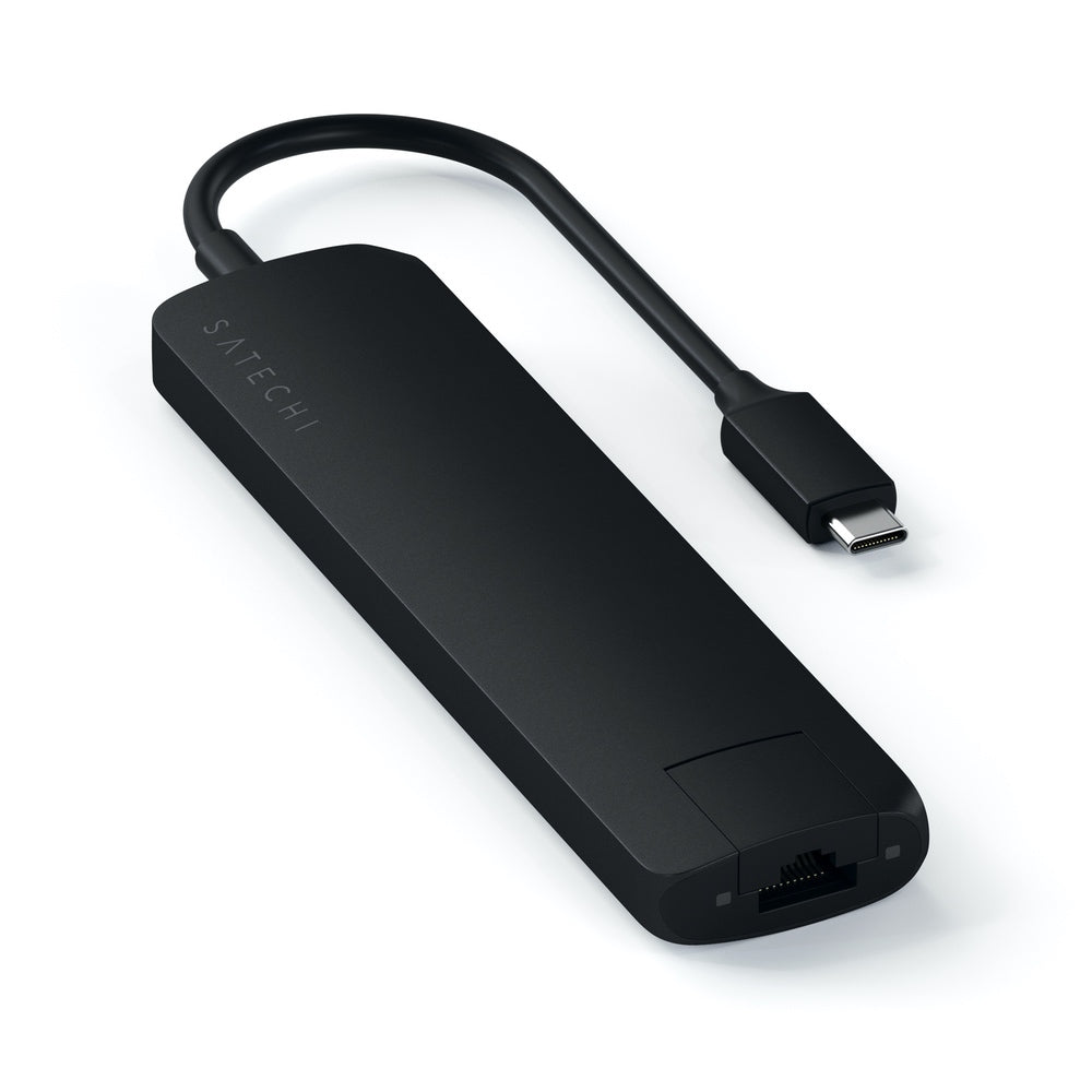 Satechi, Satechi USB-C Slim Multiport avec adaptateur Ethernet (noir)