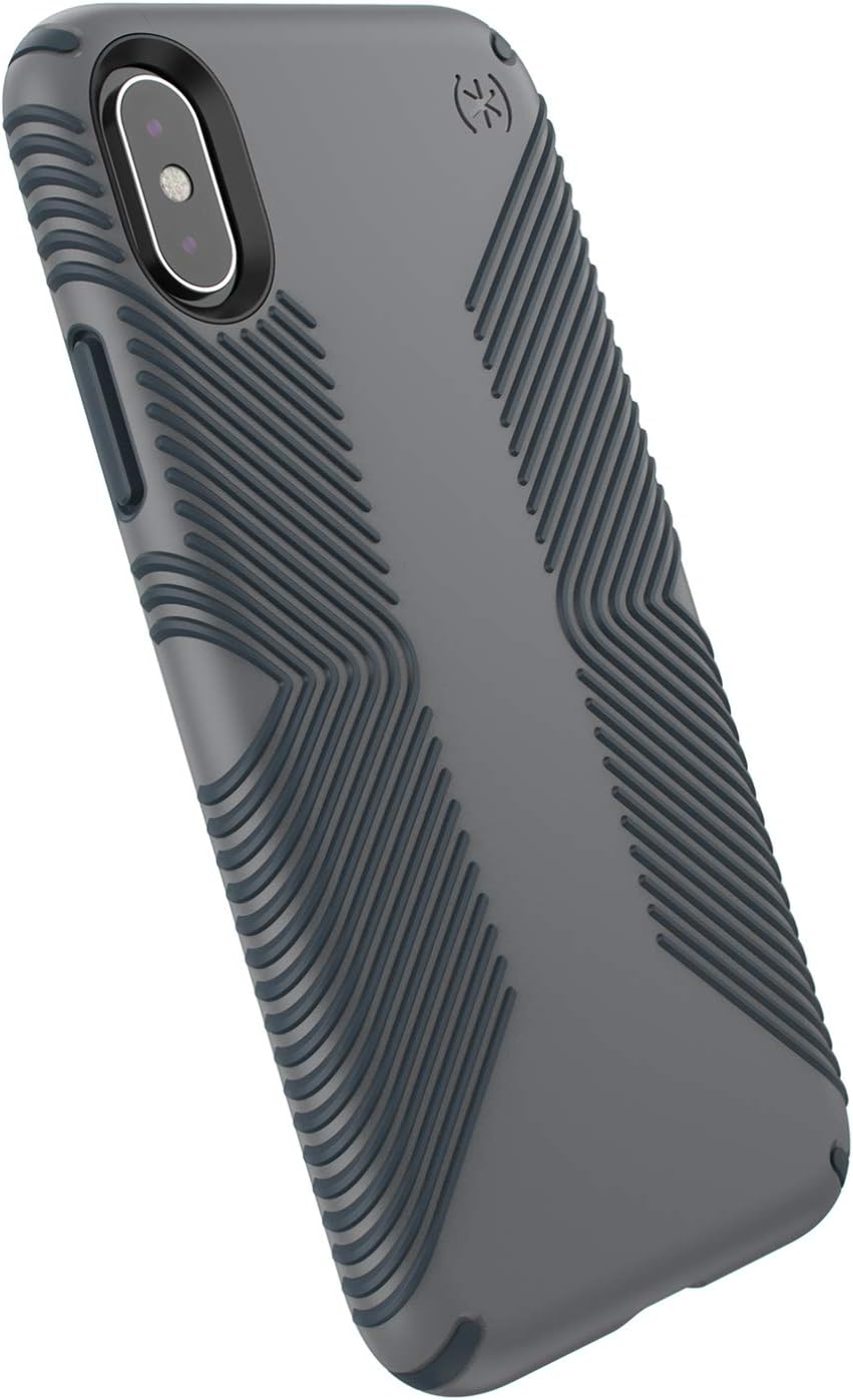 Speck, Speck Presidio Grip 3M / 10FT Drop Protection Slim Rugged Case pour iPhone X / XS - Gris