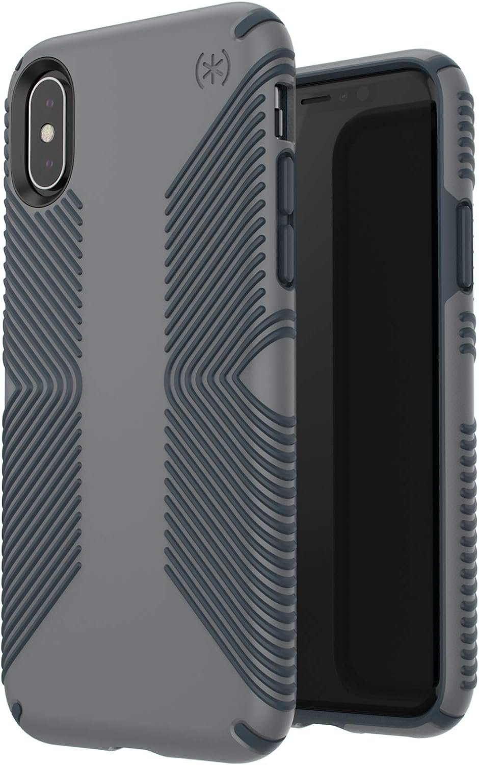 Speck, Speck Presidio Grip 3M / 10FT Drop Protection Slim Rugged Case pour iPhone X / XS - Gris