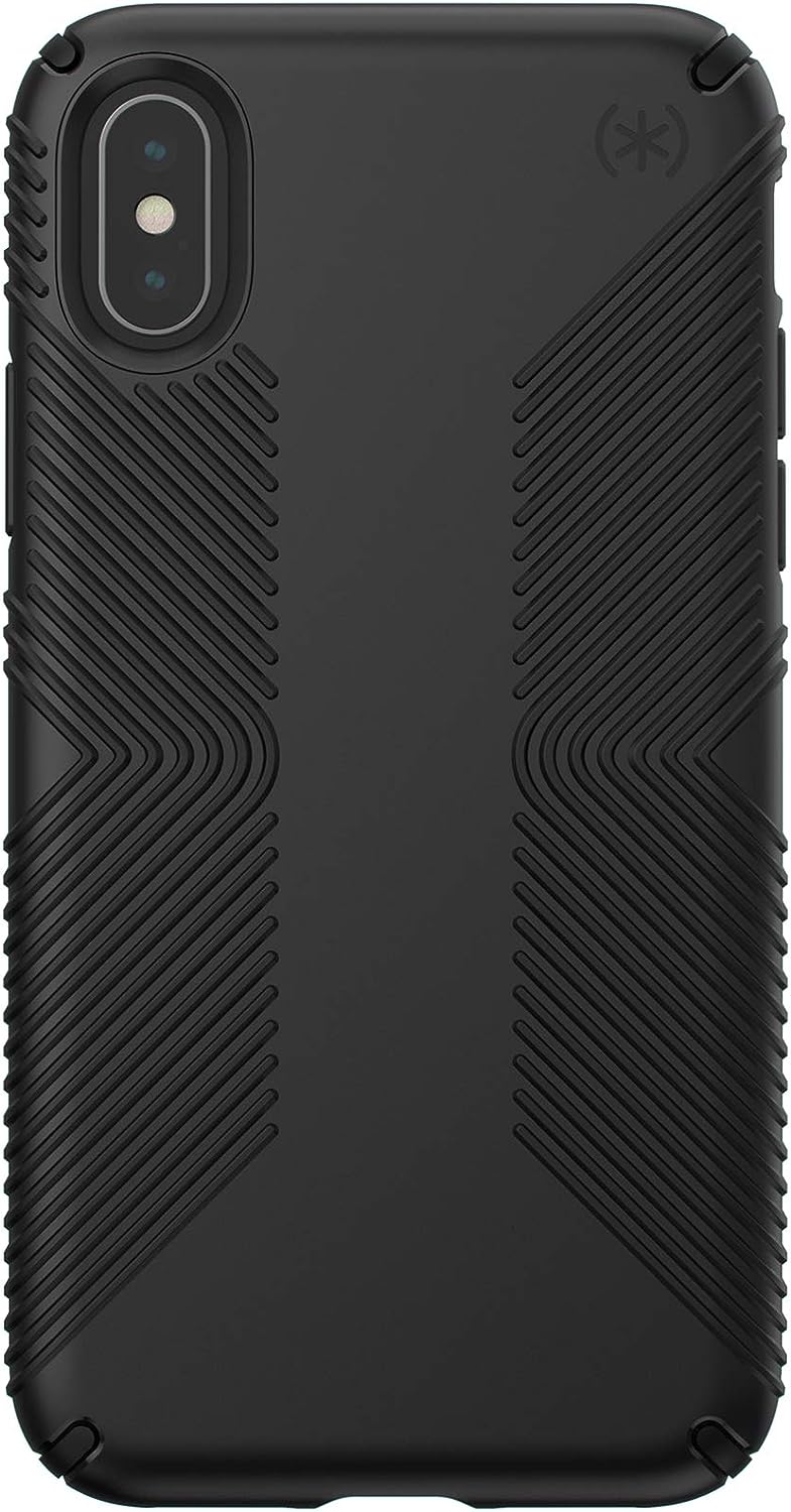 Speck, Speck Presidio Grip 3M / 10FT Drop Protection Slim Rugged Case pour iPhone X / XS - Noir