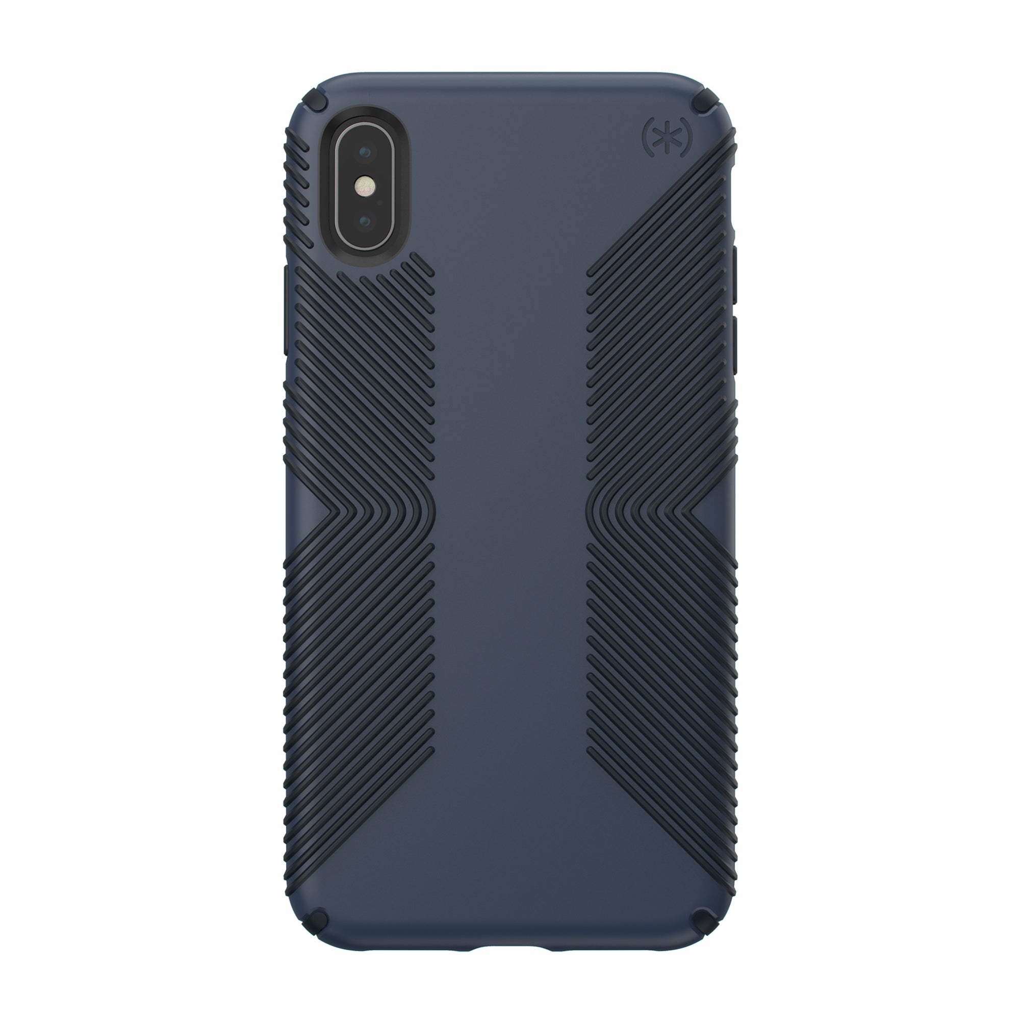 Speck, Speck Presidio Grip 3M / 10FT Drop Protection Slim Rugged Case pour iPhone XS Max - Bleu éclipse/Noir carbone