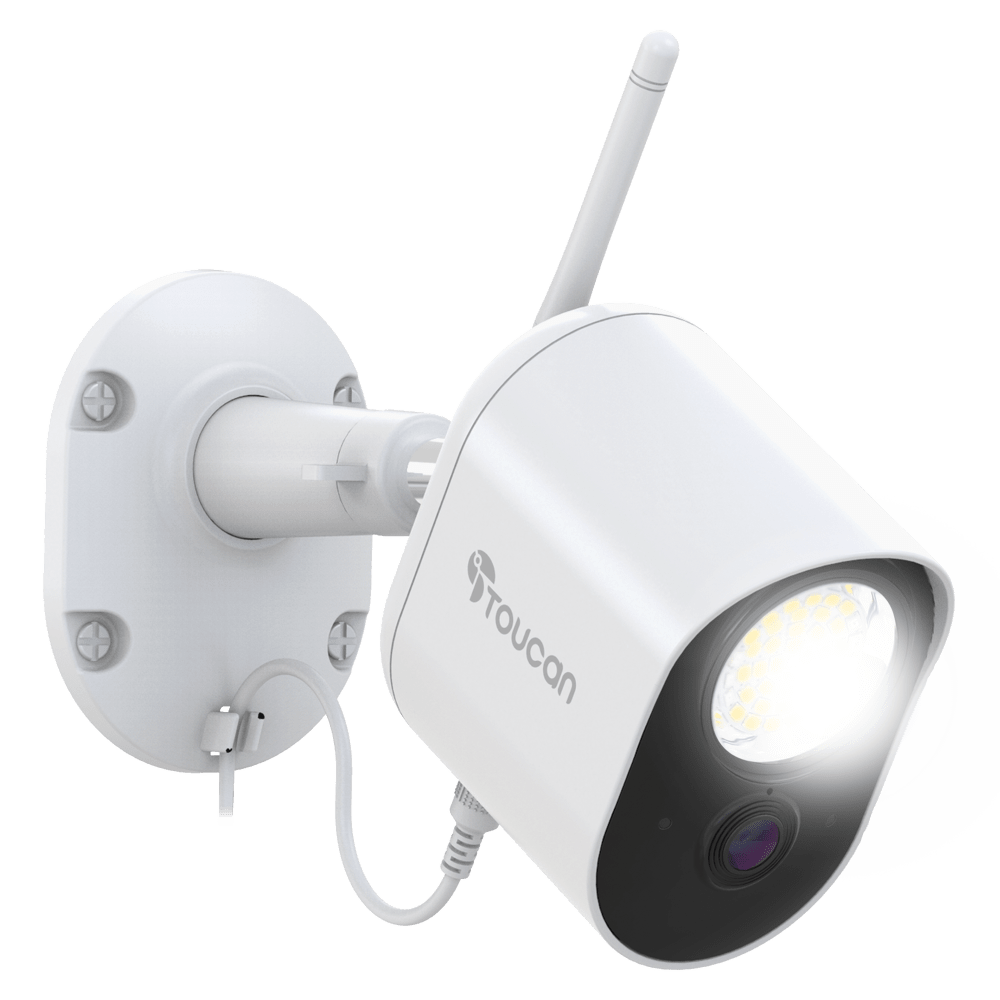 Toucan, Toucan Security Flood Light Camera with Radar Motion Detection White (Caméra de sécurité pour projecteurs avec détection de mouvement par radar)