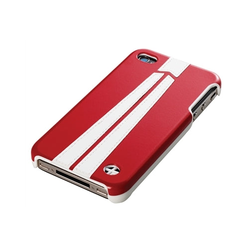 Trexta, Trexta Snap on Autobahn Series White on Red iPhone 4 / 4S Case Red