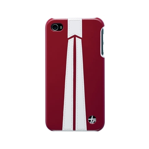 Trexta, Trexta Snap on Autobahn Series White on Red iPhone 4 / 4S Case Red