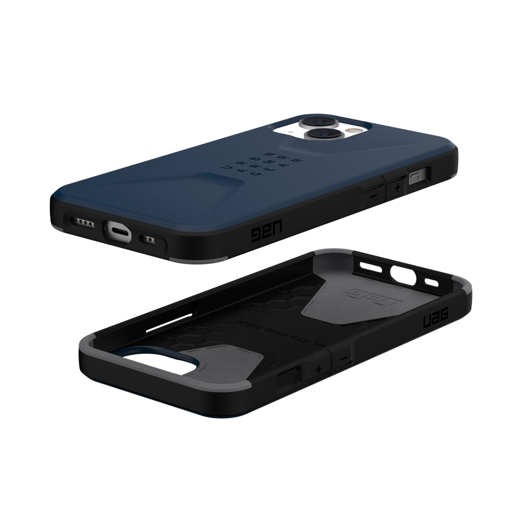 UAG, UAG Civilian Rugged Slim Case iPhone 14 /13 Standard 6.1 Mallard Blue