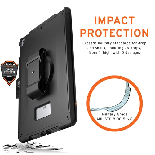 UAG, UAG Scout Light & Rugged Case with Hand Strap iPad 9th & 8th & 7th 10.2 - Noir