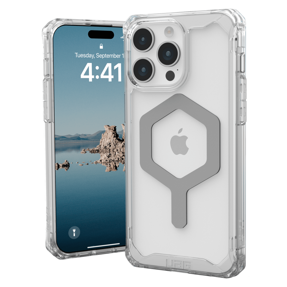 Urban Armor Gear (UAG), Urban Armor Gear (UAG) Plyo MagSafe Case pour Apple iPhone 15 Pro Max Ice et Silver