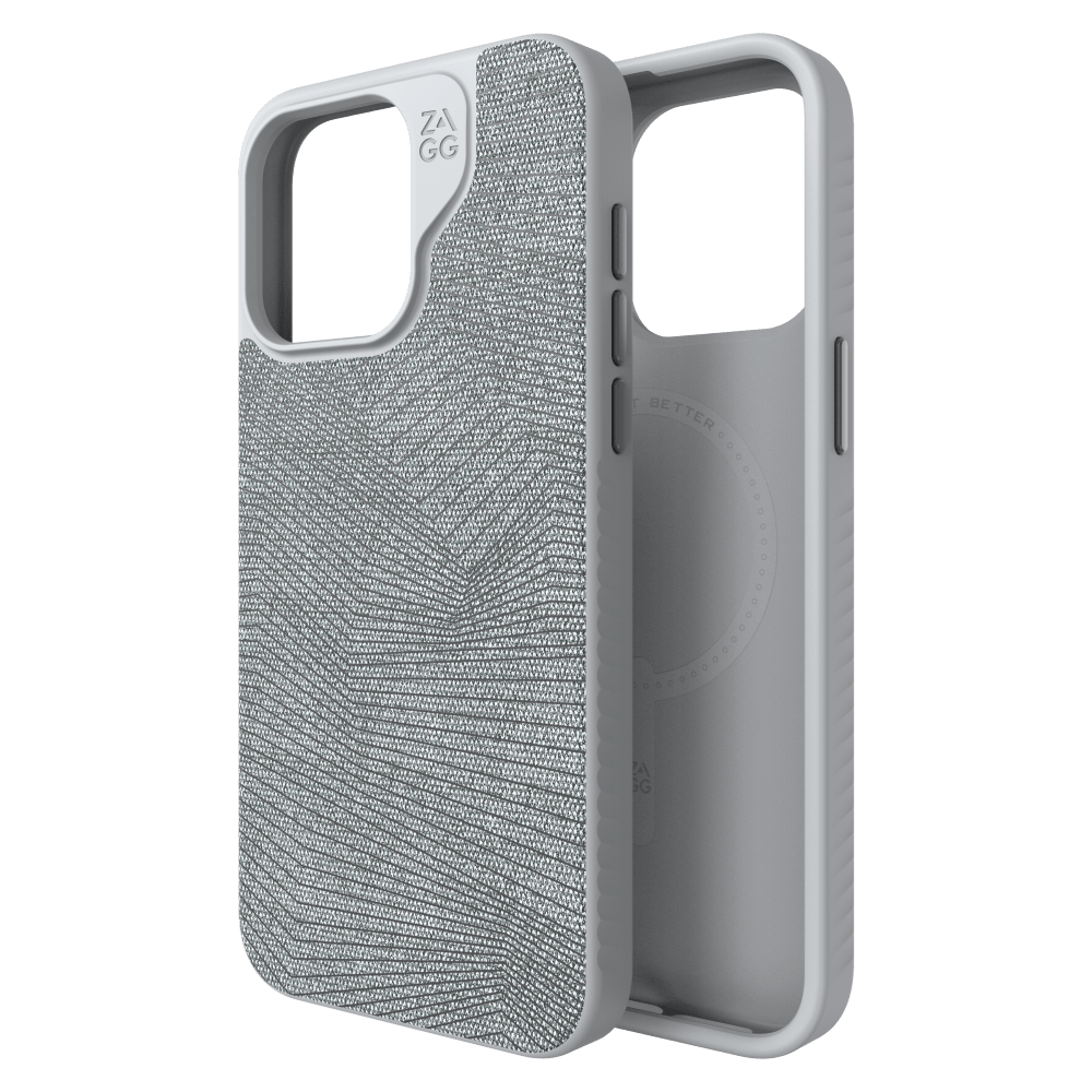 ZAGG, ZAGG London Snap MagSafe Case pour Apple iPhone 15 Pro Max Gris Geo