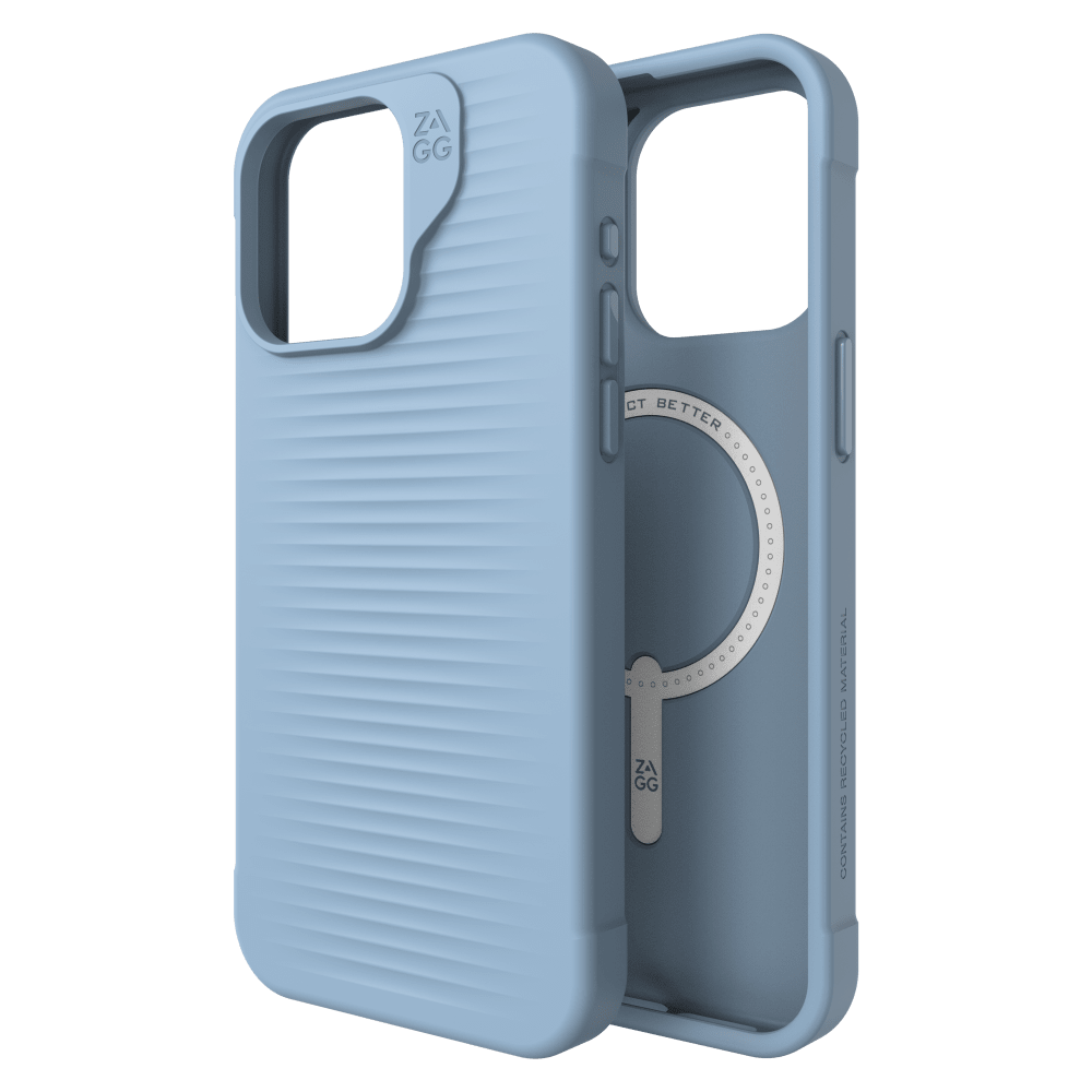 ZAGG, ZAGG Luxe Snap MagSafe Case pour Apple iPhone 15 Pro Max Bleu