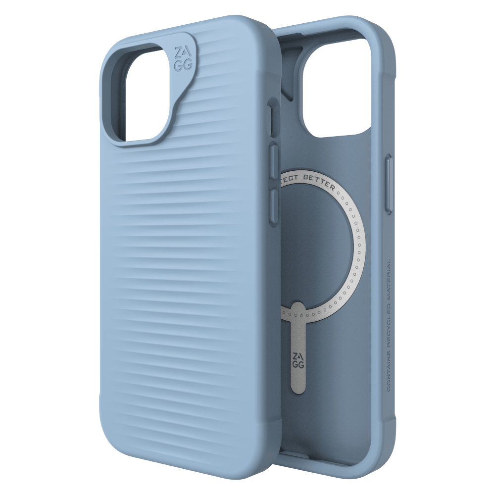 ZAGG, ZAGG Luxe Snap MagSafe Case pour Apple iPhone 15 / iPhone 14 / iPhone 13 Bleu