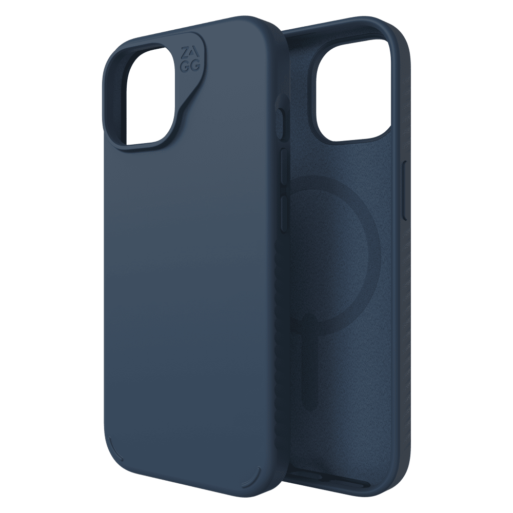 ZAGG, ZAGG Manhattan Snap MagSafe Case pour Apple iPhone 15 / iPhone 14 / iPhone 13 Navy