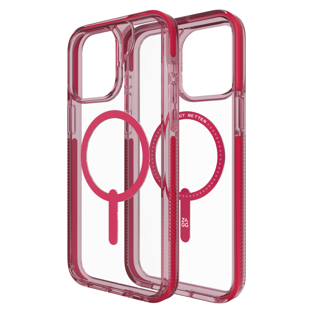 ZAGG, ZAGG Santa Cruz Snap MagSafe Case pour Apple iPhone 15 Pro Max Magenta