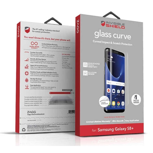 ZAGG, ZAGG Verre trempé Écran CURVE Samsung Galaxy S8 Plus - Compatible avec les étuis