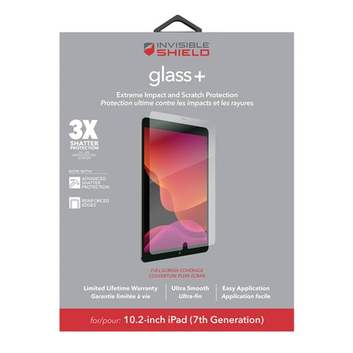 ZAGG, Zagg Invisible Shield Glass+ Protecteur d'écran en verre trempé pour iPad 10.2 8th & 7th Gen