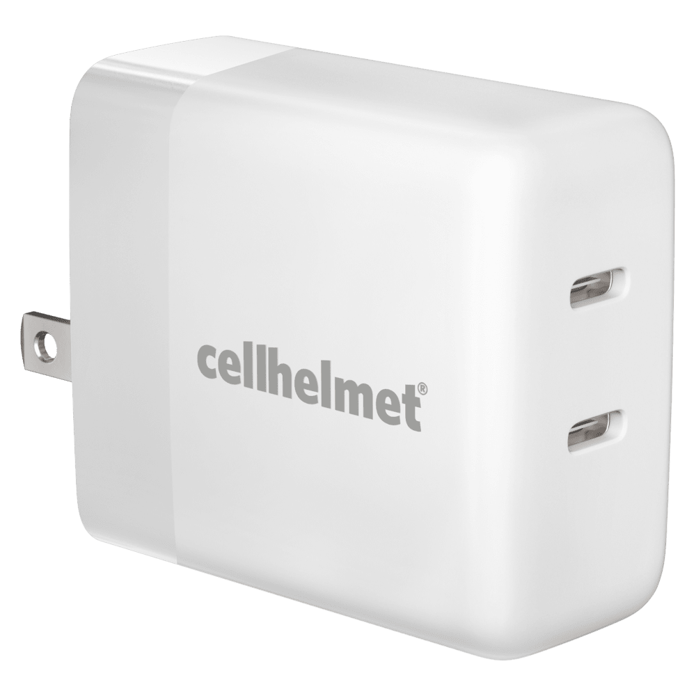 Casque cellulaire, cellhelmet Chargeur mural USB C double 20W PD Blanc