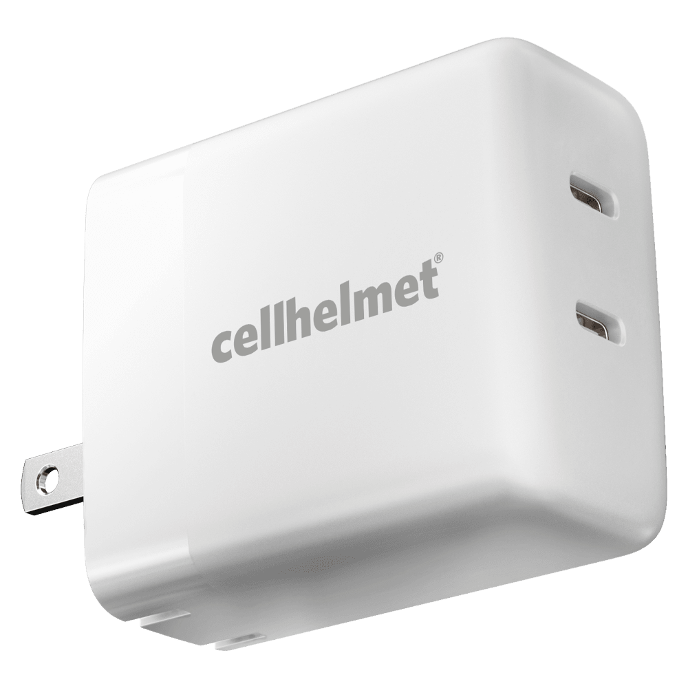 Casque cellulaire, cellhelmet Chargeur mural USB C double 20W PD Blanc