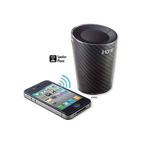 iHome, iHome iDM9 Cupholder Portable Bluetooth Speakerphone and Handfree - Graphite